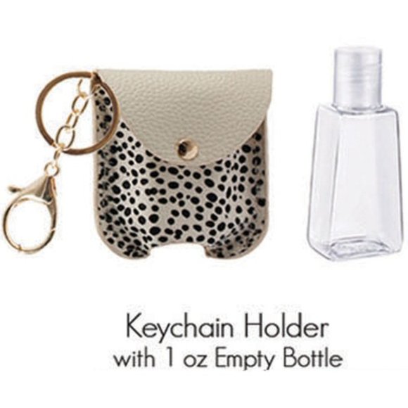 2/$20 Genuine Leather Sanitizer Keychain w/ Bottle - Picture 6 of 14